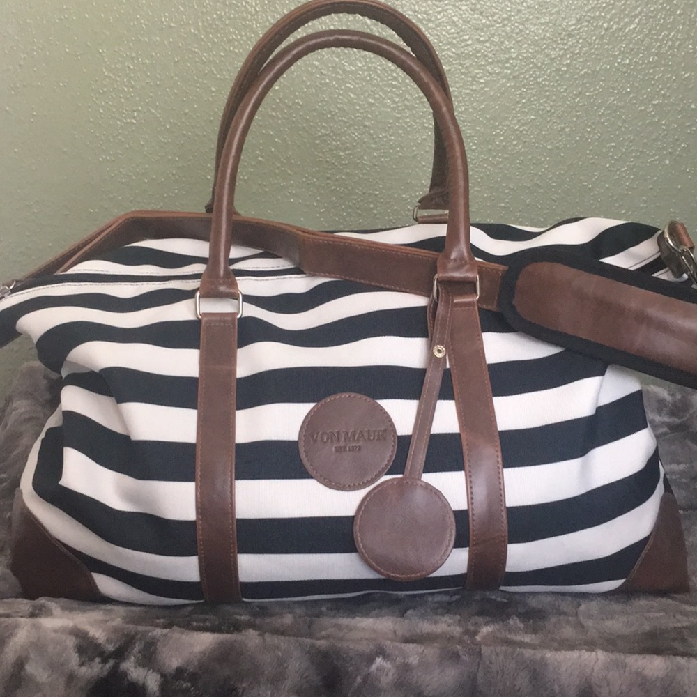 Striped Weekender Bag